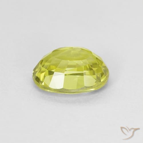 Chrysobéryl Jaune moyen naturelle ovale, 1.07 ct, VVS