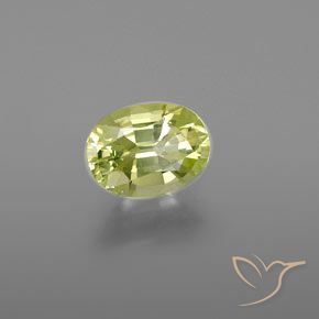 Chrysobéryl Jaune moyen naturelle ovale, 1.22 ct, VVS-VS