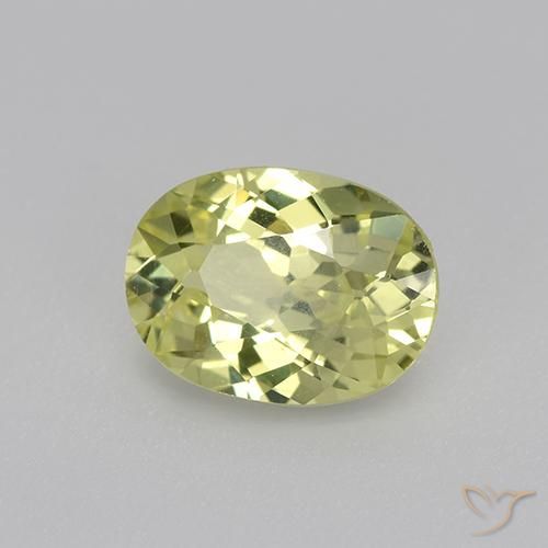Chrysobéryl Jaune moyen naturelle ovale, 1.07 ct, VVS-VS