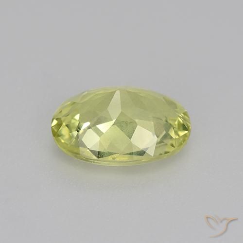 Chrysobéryl Jaune moyen naturelle ovale, 1.07 ct, VVS-VS