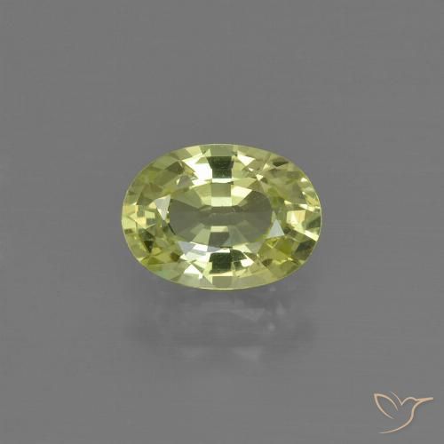 1.05ct Naturel Jaune moyen Chrysobéryl, ovale, VVS-VS