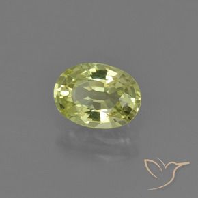 Chrysobéryl Jaune moyen naturelle ovale, 1.05 ct, VVS-VS