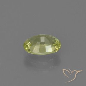 Chrysobéryl Jaune moyen naturelle ovale, 1.05 ct, VVS-VS