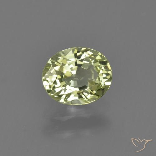 Chrysobéryl vert naturelle coupe ovale, 1,08 ct, VVS