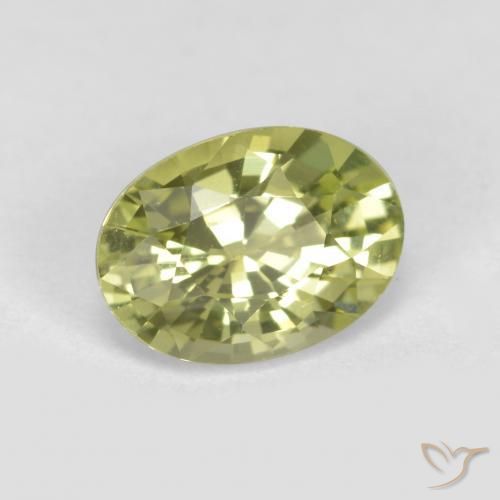 Chrysobéryl Vert jaunâtre naturelle Coupe ovale, 0.99 ct, VVS