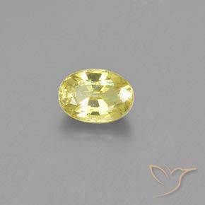 Chrysobéryl Jaune clair naturelle ovale, 1.15 ct, VVS-VS