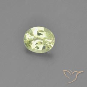 1.04ct Naturel Jaune citron Chrysobéryl, ovale, VS