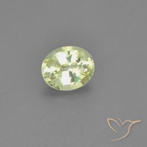 Chrysobéryl Jaune citron naturelle ovale, 1.04 ct, VS