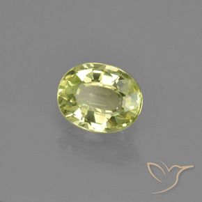 Chrysobéryl Jaune moyen naturelle ovale, 1.20 ct, VVS
