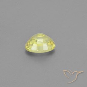 Chrysobéryl Jaune citron naturelle ovale, 1.26 ct, VS-SI