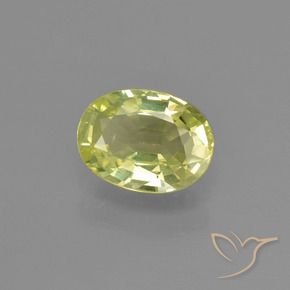 Chrysobéryl Jaune moyen naturelle ovale, 1.20 ct, VVS-VS