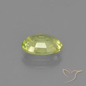 Chrysobéryl Jaune moyen naturelle ovale, 1.20 ct, VVS-VS