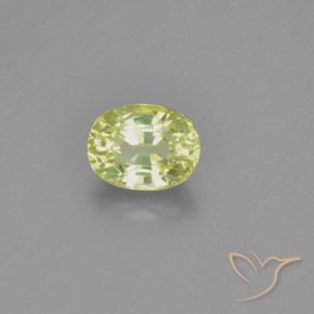 Chrysobéryl Jaune citron naturelle ovale, 1.15 ct, VVS