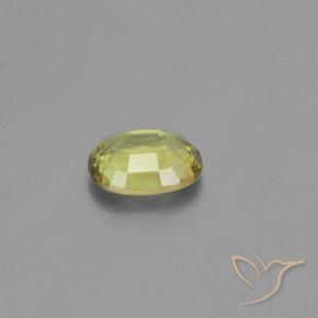 Chrysobéryl Jaune moyen naturelle ovale, 1.00 ct, VVS-VS
