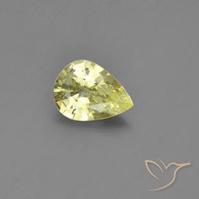 1.18ct Naturel Jaune citron Chrysobéryl, En forme de poire, VVS