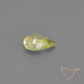 Chrysobéryl Jaune citron naturelle En forme de poire, 1.18 ct, VVS