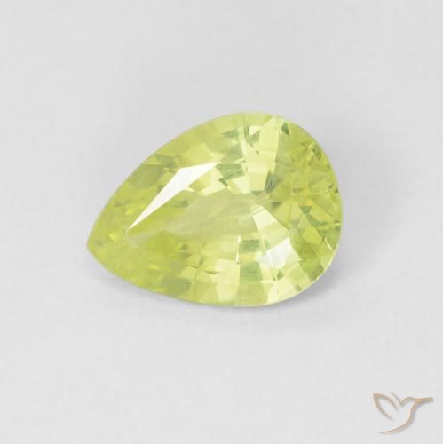1.29ct Naturel Jaune citron Chrysobéryl, En forme de poire, VS
