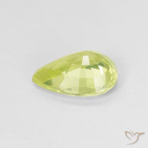 Chrysobéryl Jaune citron naturelle En forme de poire, 1.29 ct, VS
