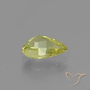 Chrysobéryl Jaune verdâtre clair naturelle En forme de poire, 1.20 ct, VVS
