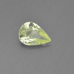Chrysobéryl jaune naturelle en forme de poire, 1,40 ct, VVS