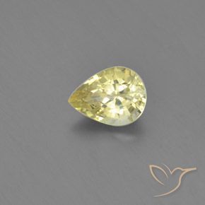 Chrysobéryl Jaune pâle naturelle En forme de poire, 1.31 ct, VVS
