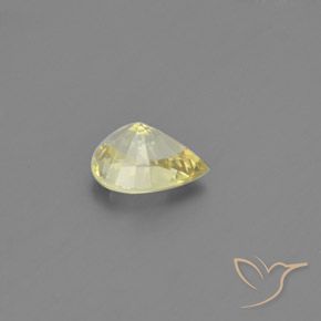 Chrysobéryl Jaune pâle naturelle En forme de poire, 1.31 ct, VVS