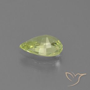 Chrysobéryl Jaune citron léger naturelle En forme de poire, 1.31 ct, VVS-VS