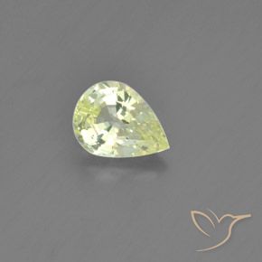 1.27ct Naturel Jaune citron Chrysobéryl, En forme de poire, VVS