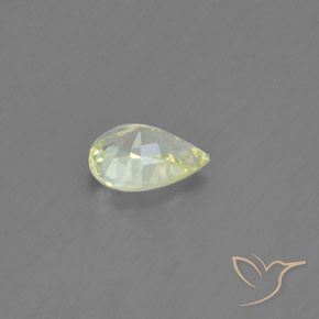 Chrysobéryl Jaune citron naturelle En forme de poire, 1.27 ct, VVS