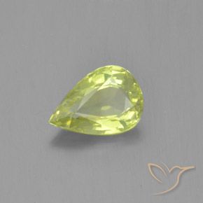 Chrysobéryl Jaune citron léger naturelle En forme de poire, 1.09 ct, VVS