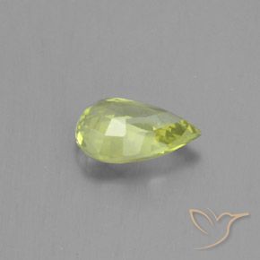 Chrysobéryl Jaune citron léger naturelle En forme de poire, 1.09 ct, VVS
