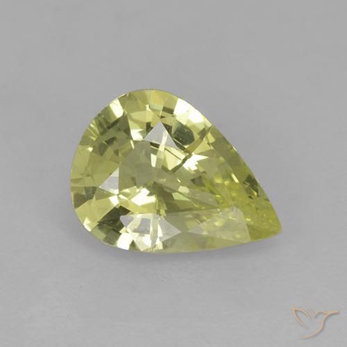 0.99ct Naturel Jaune verdâtre clair Chrysobéryl, En forme de poire, VS