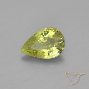 Chrysobéryl Jaune moyen naturelle En forme de poire, 1.13 ct, VVS-VS