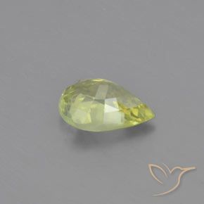 Chrysobéryl Vert chaud et terreux naturelle En forme de poire, 1.02 ct, VVS