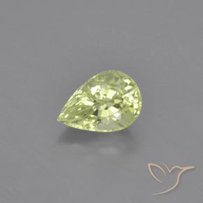 1.07ct Naturel Vert poire léger Chrysobéryl, En forme de poire, VVS-VS