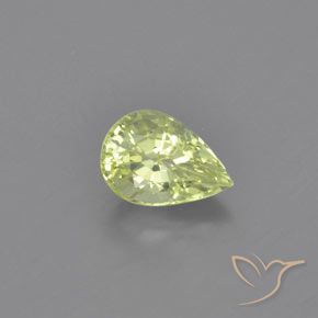Chrysobéryl Vert poire léger naturelle En forme de poire, 1.07 ct, VVS-VS