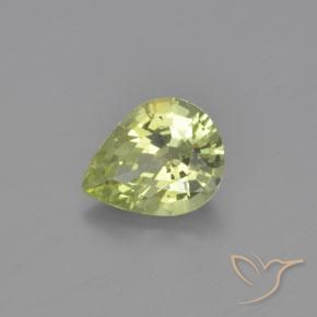 Chrysobéryl Vert chaud et terreux naturelle En forme de poire, 1.15 ct, VVS