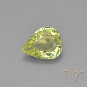 1.01ct Naturel Jaune moyen Chrysobéryl, En forme de poire, VVS