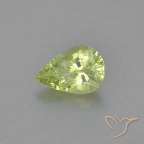 Chrysobéryl Vert chaud naturelle En forme de poire, 1.26 ct, VVS