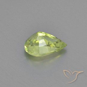 Chrysobéryl Vert chaud naturelle En forme de poire, 1.26 ct, VVS