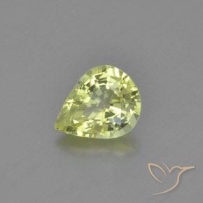 Chrysobéryl Vert jaunâtre naturelle En forme de poire, 1.18 ct, VVS