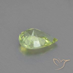 Chrysobéryl Vert jaune léger naturelle En forme de poire, 1.26 ct, VVS