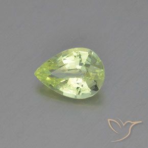 Chrysobéryl Vert citron naturelle En forme de poire, 1.05 ct, VVS