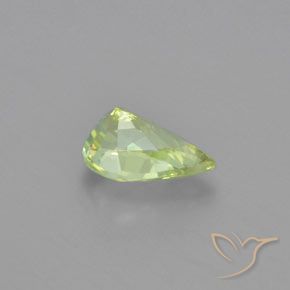 Chrysobéryl Vert moyen naturelle En forme de poire, 1.13 ct, VVS-VS