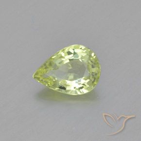 Chrysobéryl Jaune citron léger naturelle En forme de poire, 1.14 ct, VVS