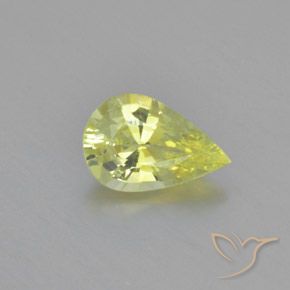 1.15ct Naturel Jaune citron Chrysobéryl, En forme de poire, VVS