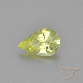 Chrysobéryl Jaune citron naturelle En forme de poire, 1.15 ct, VVS