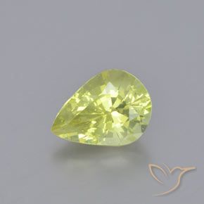 1.18ct Naturel Jaune citron Chrysobéryl, En forme de poire, VS