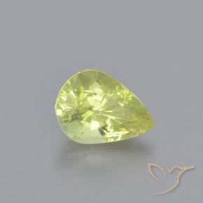 Chrysobéryl Jaune citron naturelle En forme de poire, 1.18 ct, VS