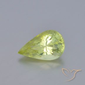 Chrysobéryl Jaune citron léger naturelle En forme de poire, 1.10 ct, VVS